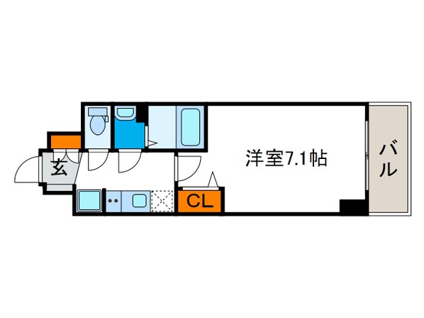 プレサンスOSAKA DOMECITY クロスティの物件間取画像